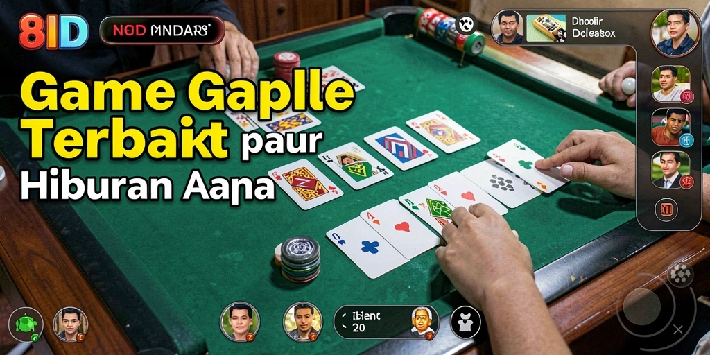 Tampilan gameplay Gaple yang menarik dan interaktif dalam 8ID.