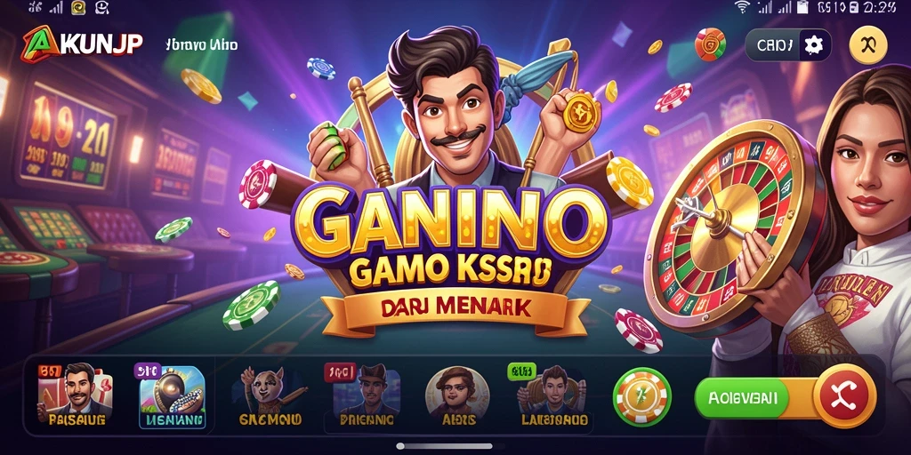 Tampilan gameplay menarik dari AKUNJP dengan berbagai pilihan permainan Kasino.