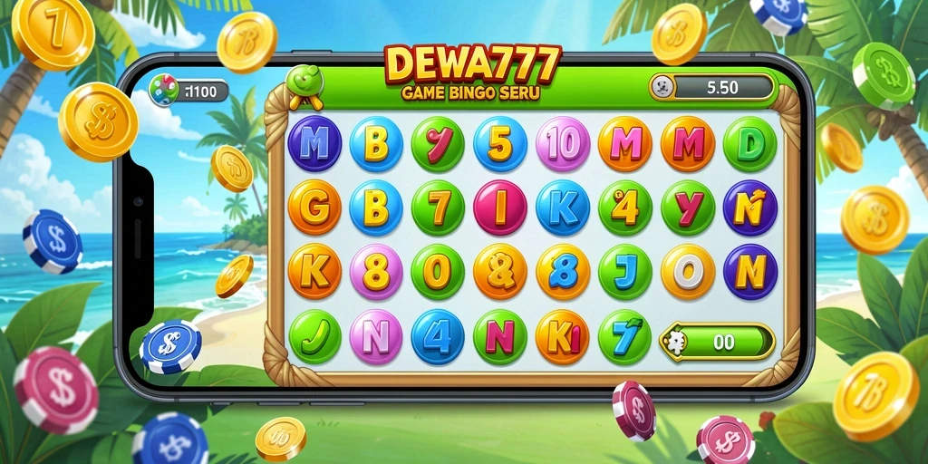 Tampilan permainan Bingo DEWA777 yang menarik dan seru.