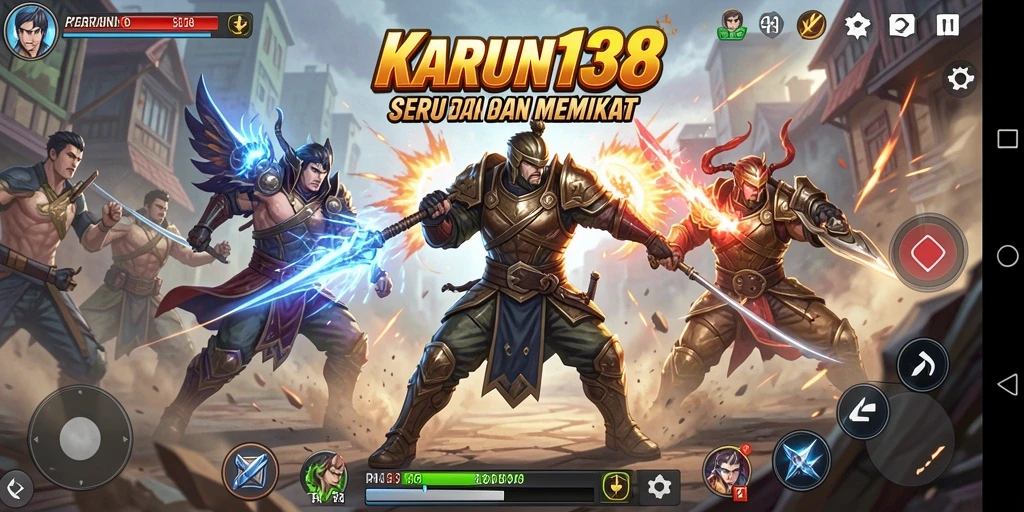 Screenshot utama KARUN138 yang menunjukkan aksi pertarungan yang mendebarkan.