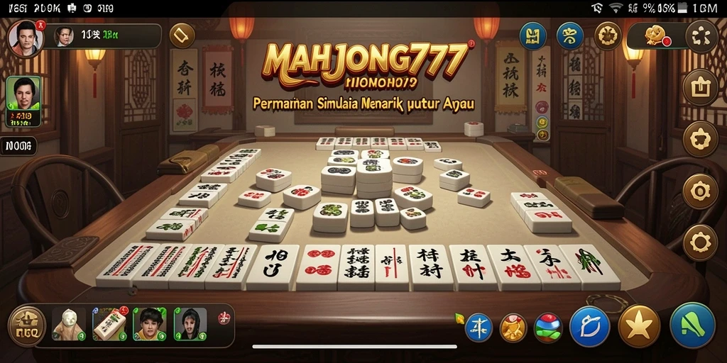 Tampilan menarik dari gameplay <strong>MAHJONG777</strong> dengan ubin yang penuh warna.