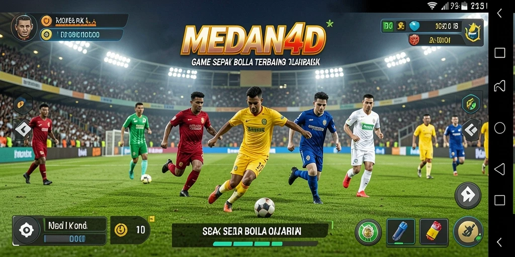 Tampilan permainan <strong>MEDAN4D</strong> yang memukau dengan aksi sepak bola seru.