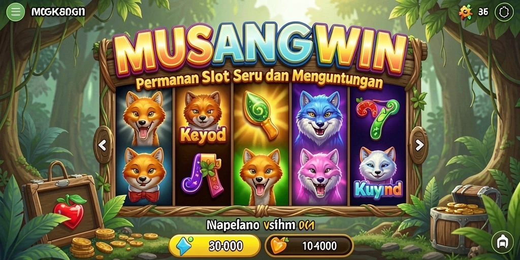 Tampilan gameplay seru dari slot MUSANGWIN dengan grafik memukau.
