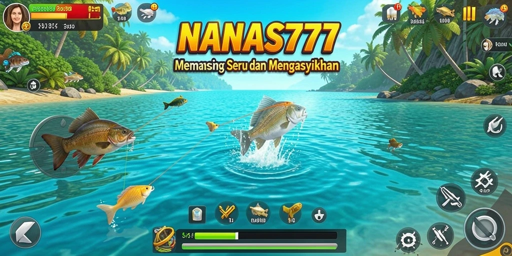 Tampilan gameplay mendebarkan saat memancing di NANAS777.