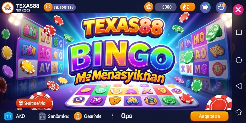 Tampilan gameplay seru di TEXAS88 dengan aksi Bingo yang mendebarkan.